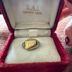 Sigma Alpha Iota Sai Pan Flute Music Fraternity Pin 10K Gold Pearl Pin-Vintage